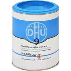 Dose mit blau-weißer Aufschrift für Schüßler Salz Nr. 9.