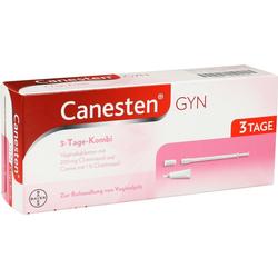 Verpackung der Canesten GYN 3-Tage-Kombi zur Behandlung von Vaginalpilz.