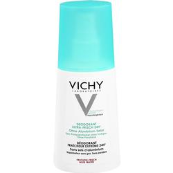 Deodorant von Vichy mit türkisfarbener Kappe, 24 Stunden Schutz, ohne Aluminium.