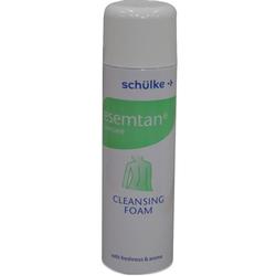 Weiße Spraydose mit grünem Etikett und der Aufschrift "Cleansing Foam".