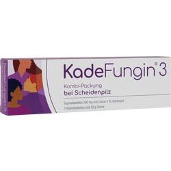 Eine Packung KadeFungin 3 für die Behandlung von Scheidenpilz.
