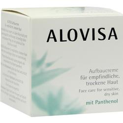 Schachtel mit Gesichtscreme für empfindliche, trockene Haut, Markenname Alovisa.