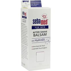 Weiße Verpackung mit Aufschrift "Sebamed After Shave Balsam für Männer".