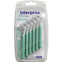 Eine Packung mit sechs grünen Interdentalbürsten.
