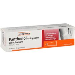 Eine Packung Panthenol Wundbalsam von Ratiopharm zur Heilung von Hautverletzungen.