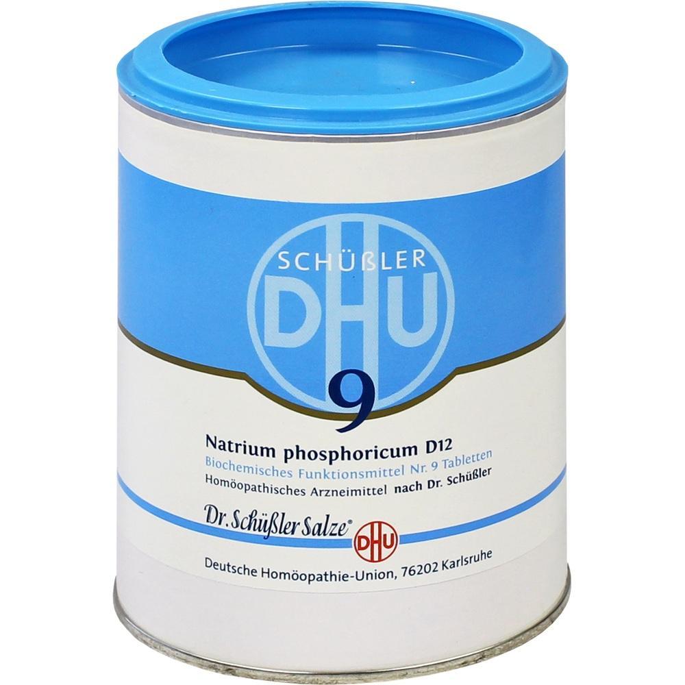 Dose mit blau-weißer Aufschrift für Schüßler Salz Nr. 9.