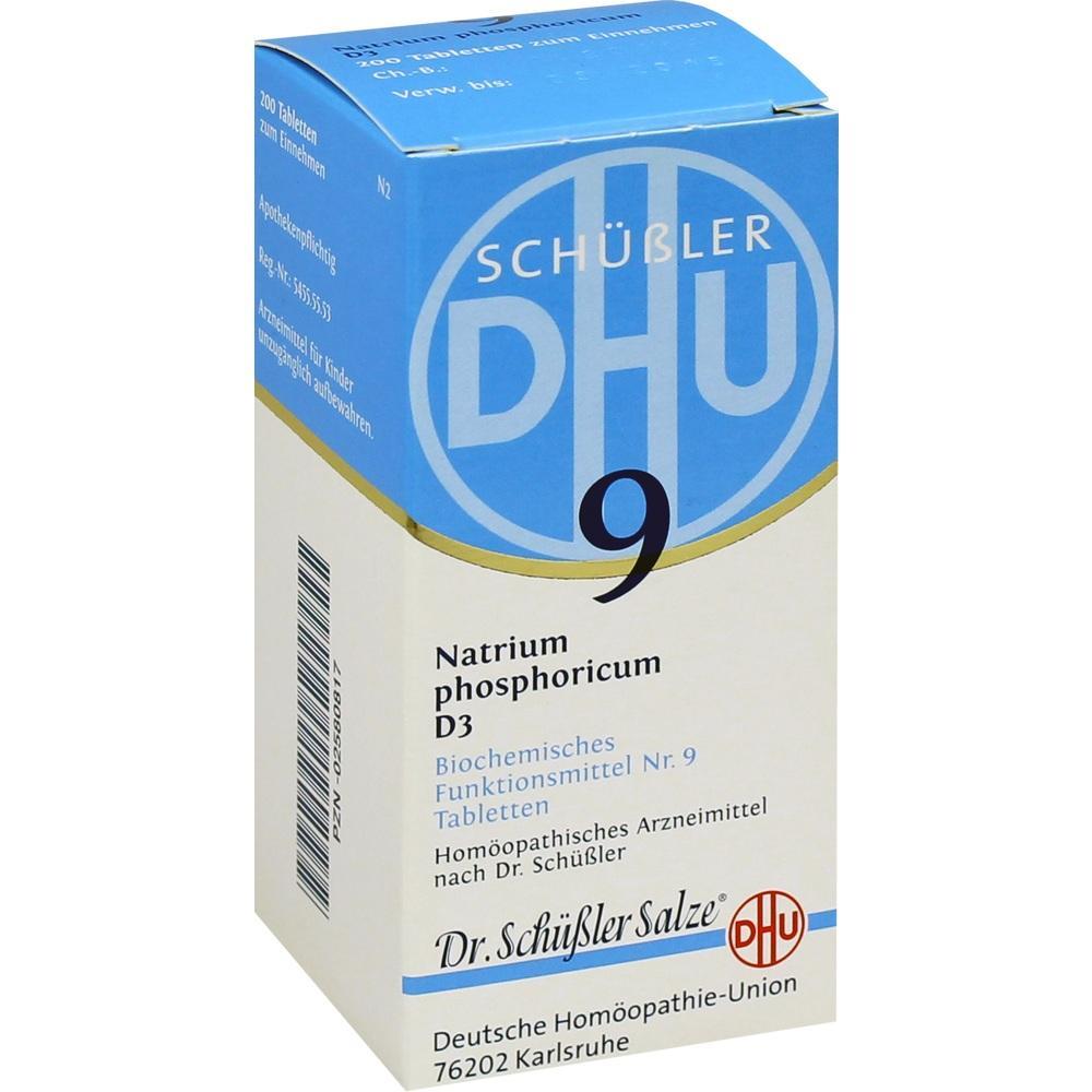 Eine Packung Schüßler-Salze Nr. 9, Natrium phosphoricum D3.