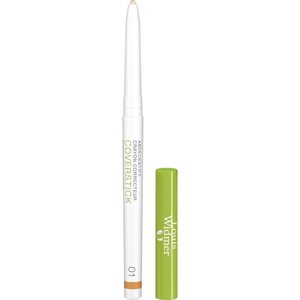 Ein weißer Abdeckstift mit grünem Deckel liegt nebeneinander.