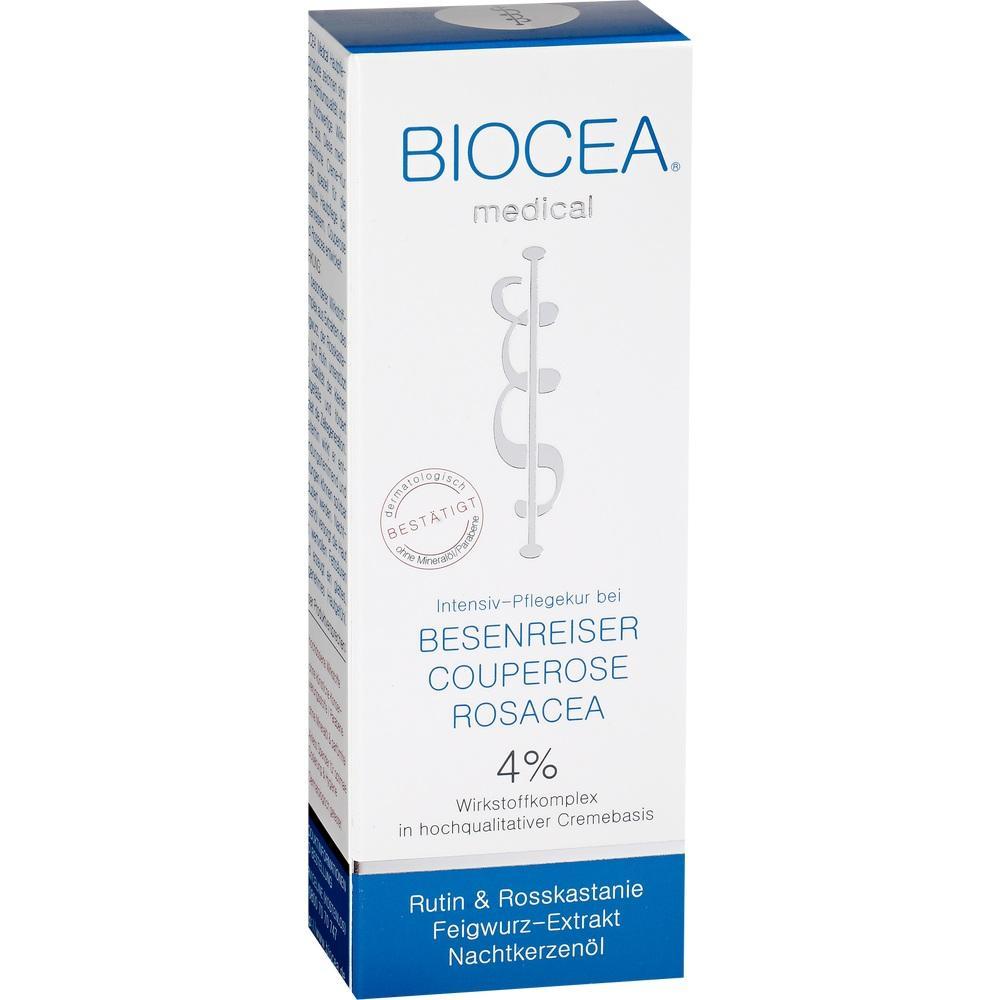 Verpackung einer Creme gegen Besenreiser, Couperose und Rosacea.