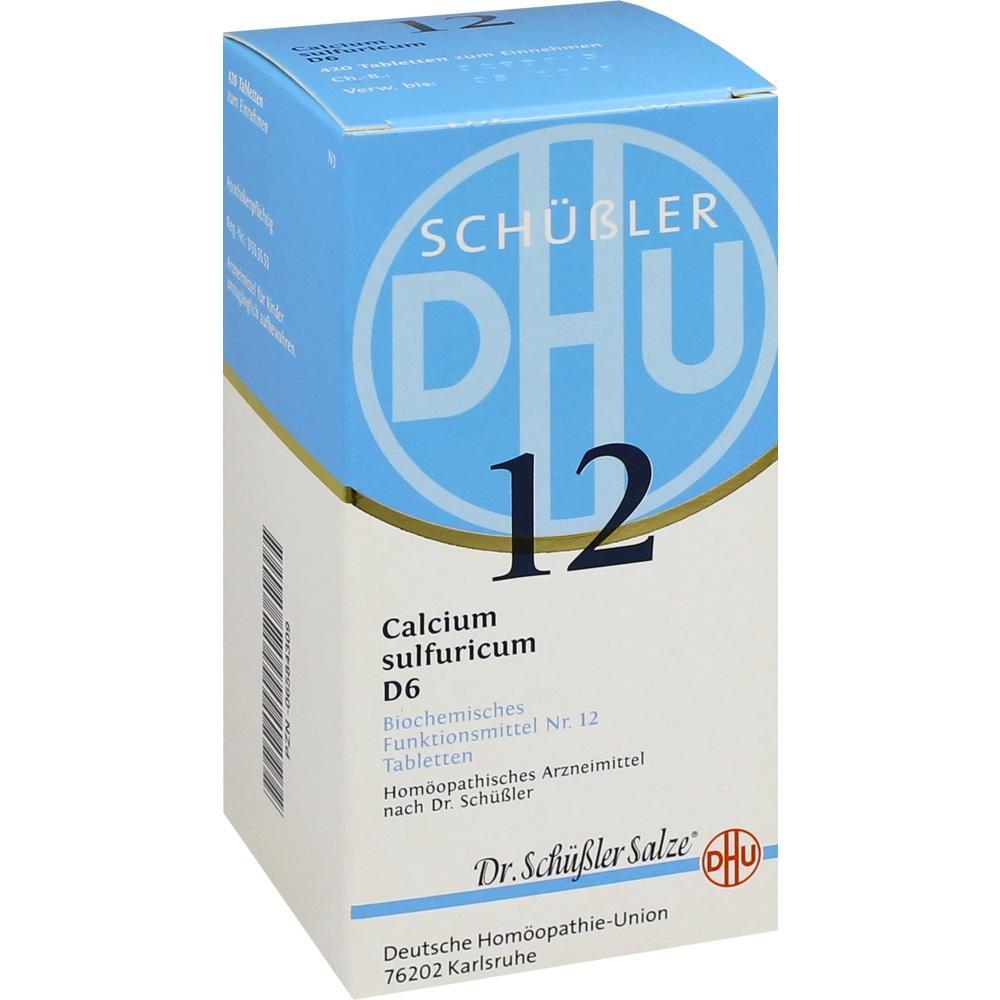 Weiße und blaue Verpackung mit Aufschrift "Schüßler Salze Nr. 12".